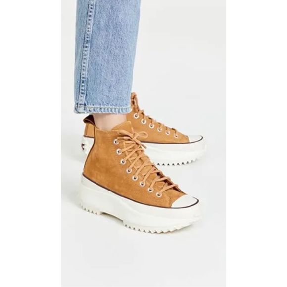 Converse Shoes - New Converse Run Star Hike Hi trainers in wheat nubuck Size Us 10.5